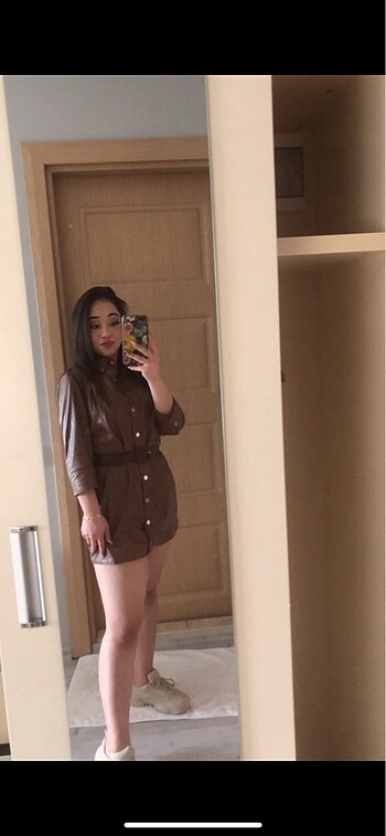LC Waikiki Mini deri elbise