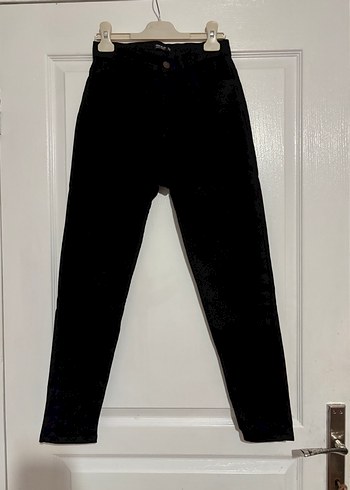 Siyah Kadın Süet Regular Fit Pantolon