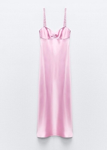ZARA XS SATEN ELBİSE