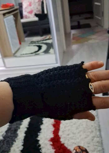 Bohem Tarzda Örgü Kadın Eldivenleri Noel temalı - Görsel 3