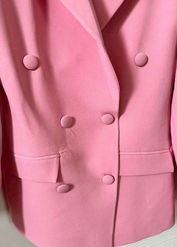 Trendyol & Milla Düğmeli Pembe Midi Kadın Blazer