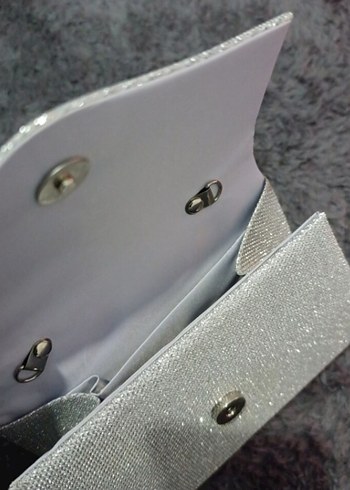 Gri Simli Kadın Abiye Çanta - Görsel 4