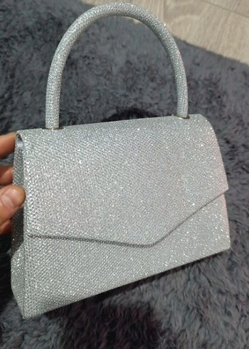 Gri Simli Kadın Abiye Çanta - Görsel 2