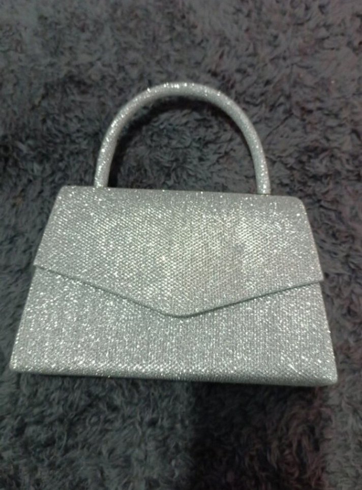 Gri Simli Kadın Abiye Çanta - Görsel 3