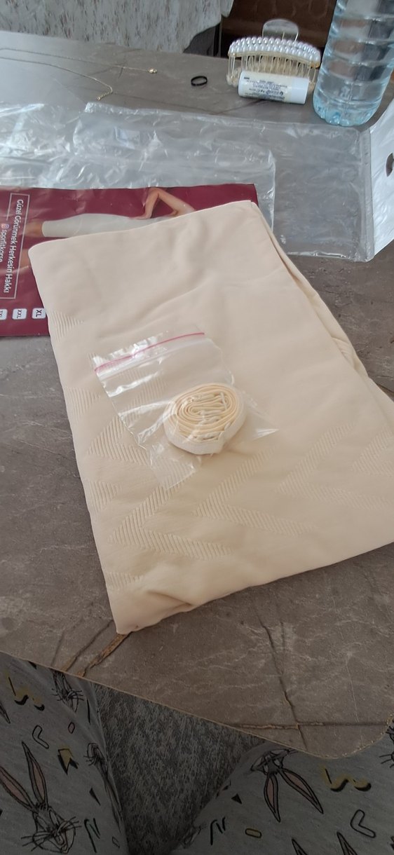 Şeffaf Bej Mini Straplez Kadın Tulum - Görsel 4