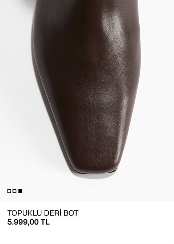 Bej Deri İnce Topuklu Kadın Bot - Görsel 7