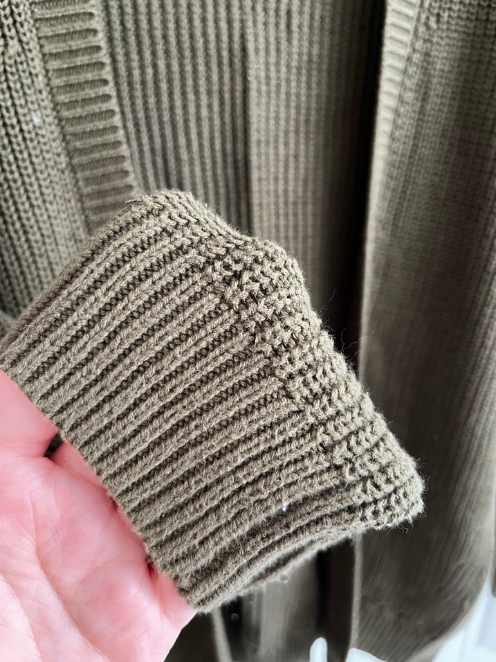 Kadın yeşil Örgü Hırka - Görsel 3