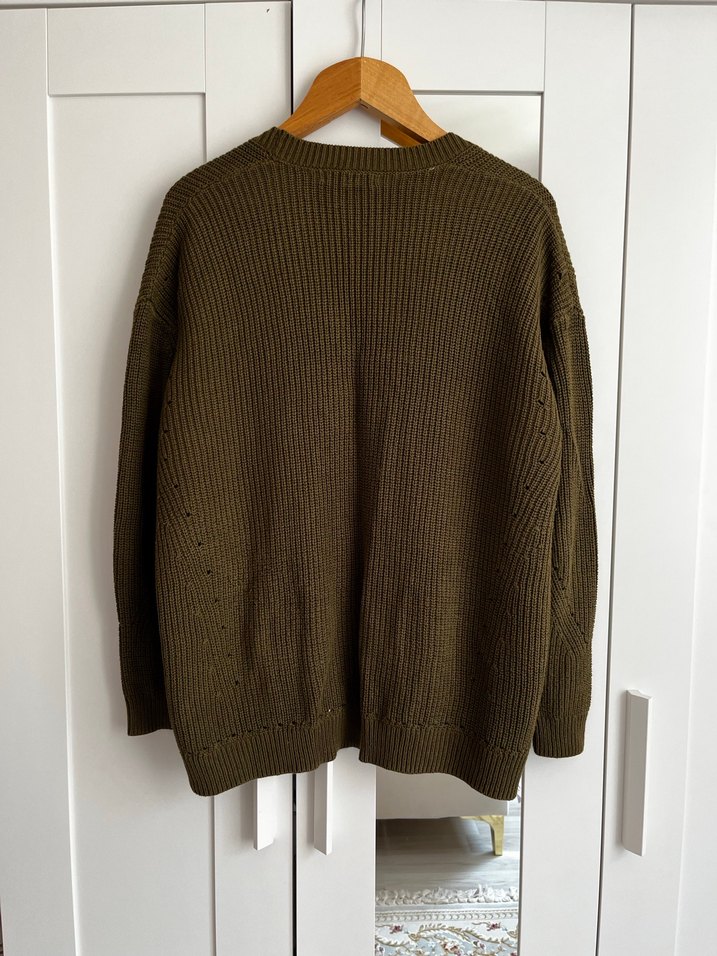 Kadın yeşil Örgü Hırka - Görsel 4