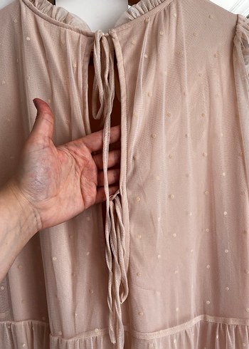 Bohem Tarz pembe Elbise - Görsel 6