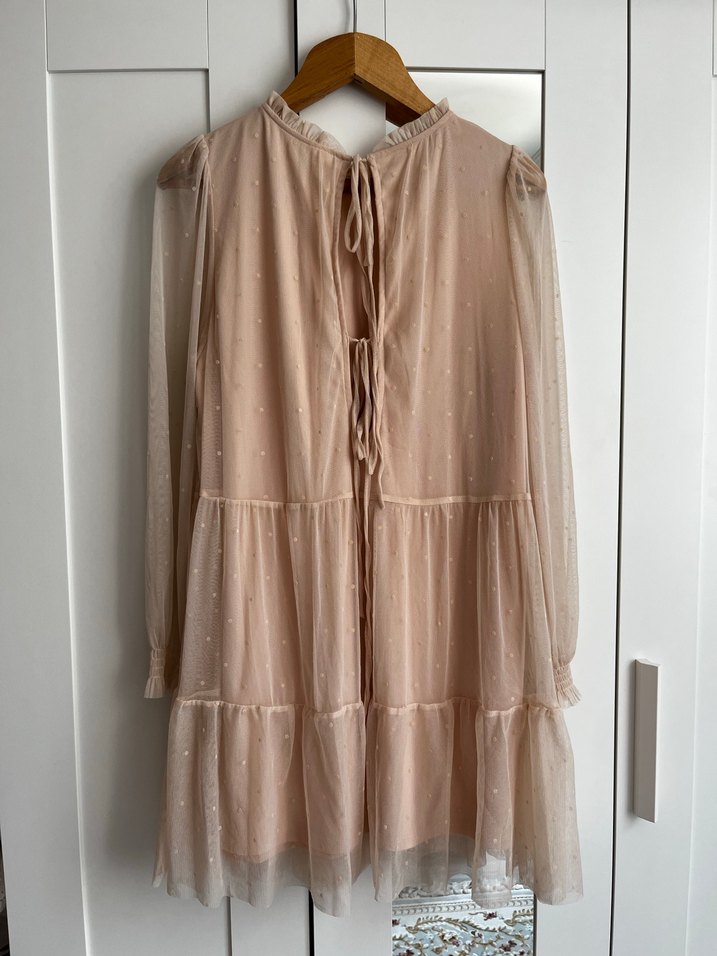 Bohem Tarz pembe Elbise - Görsel 5