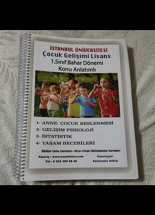 Auzef çocuk gelişimi 1. Sınıf Bahar donemi