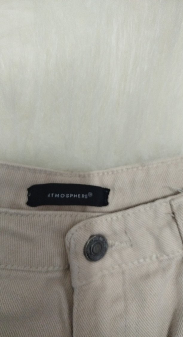 Bej Kadın Pamuklu Normal Kesim Pantolon - Görsel 2