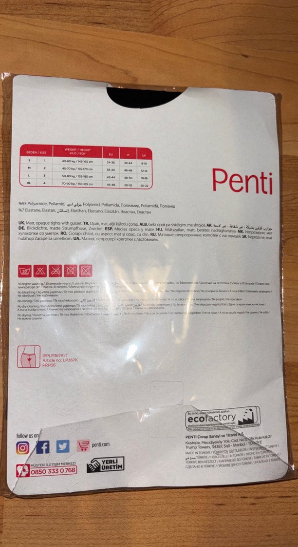 Penti Siyah Mat 50 Denye Külotlu Çorap - Görsel 2