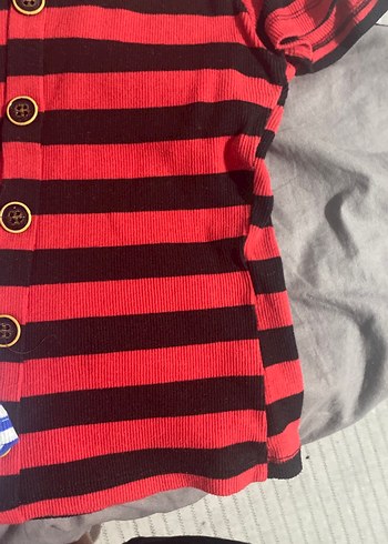 Düğmeli Çizgili Mavi tişörtler - Görsel 7