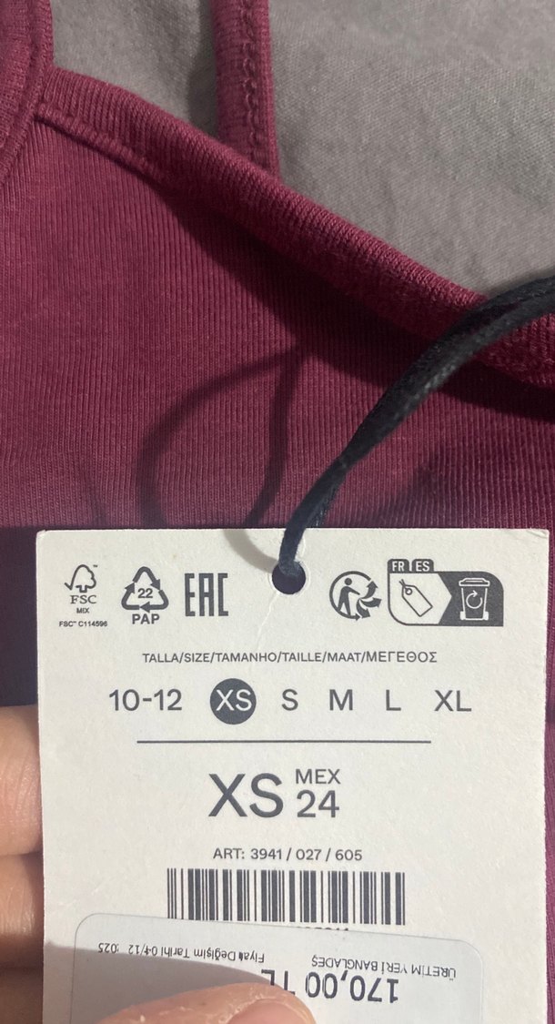 Bershka Bordo İnce Askılı Kadın Atlet - Görsel 2