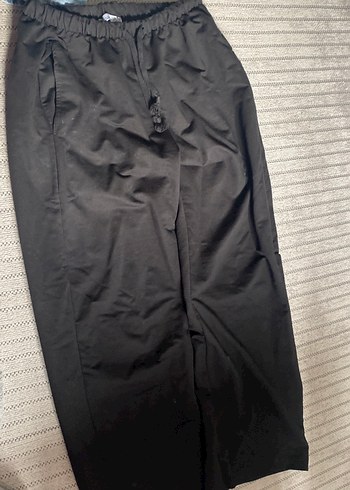 Siyah Kadın bol paça eşofman - Görsel 4