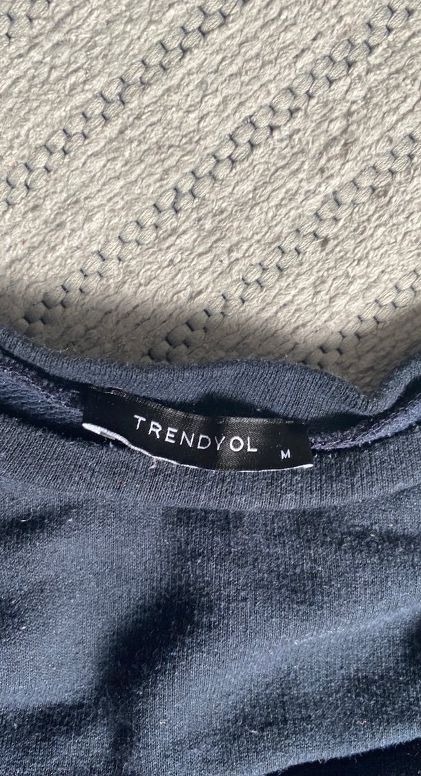 Siyah Basic Kadın Sweatshirt lacivert - Görsel 3