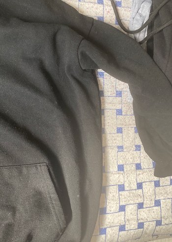 Kadın Siyah Baskılı Kapüşonlu Sweatshirt - Görsel 4