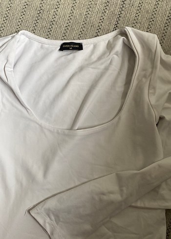 Uzun Kollu Beyaz Kadın Bluz - Görsel 3