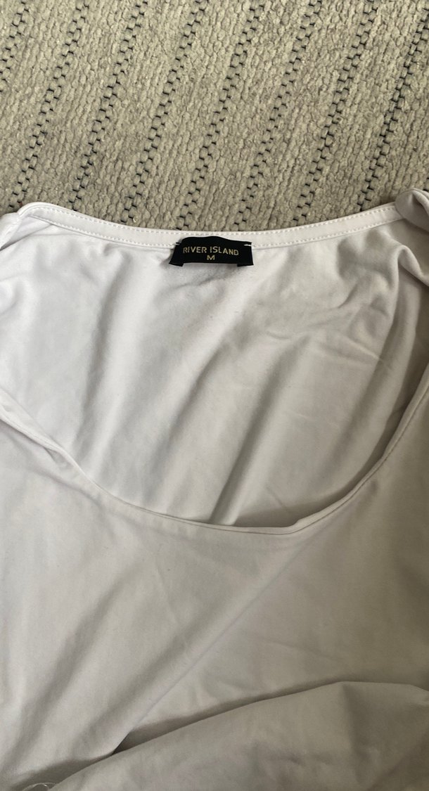 Uzun Kollu Beyaz Kadın Bluz - Görsel 2