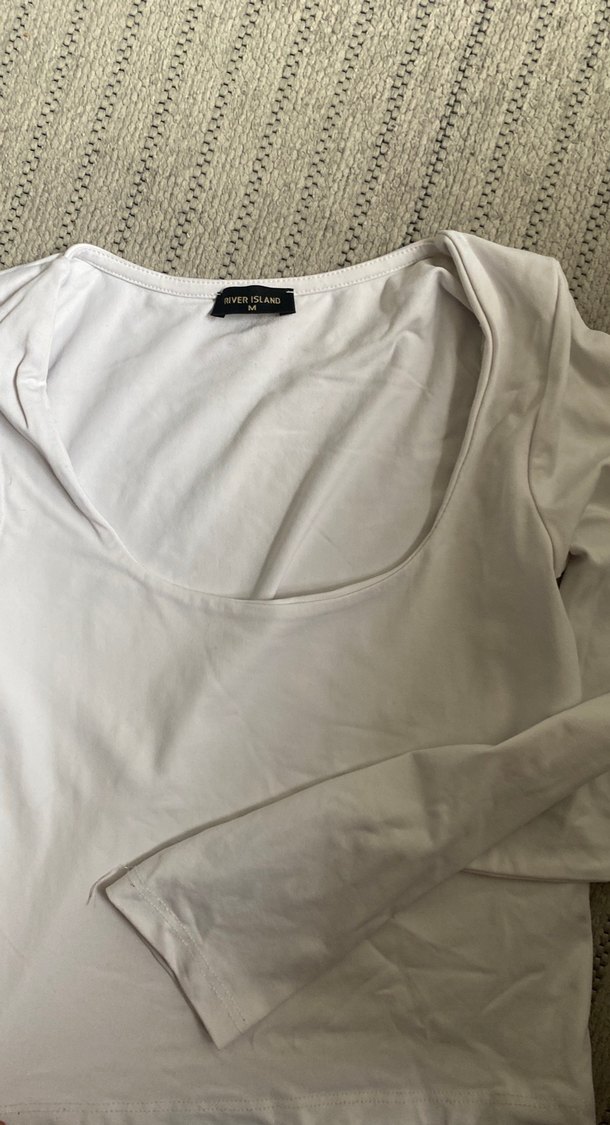 Uzun Kollu Beyaz Kadın Bluz - Görsel 3