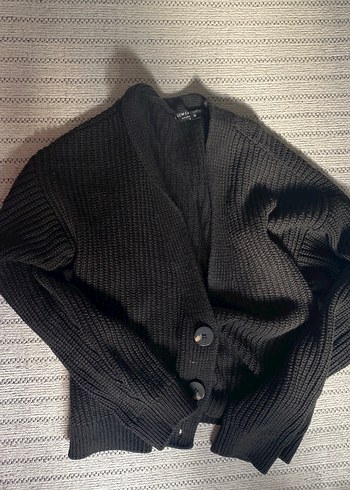 Siyah Uzun Kollu Örgü Hırka - Görsel 4