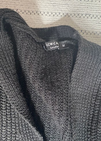 Siyah Uzun Kollu Örgü Hırka - Görsel 3