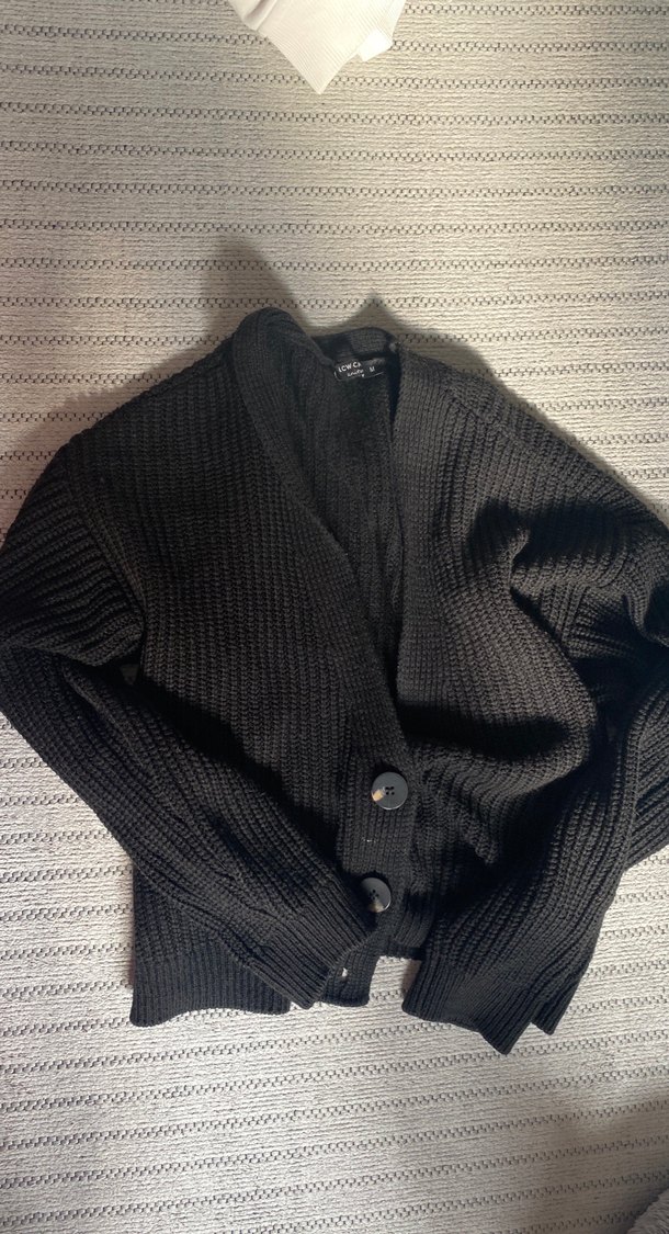 Siyah Uzun Kollu Örgü Hırka - Görsel 4