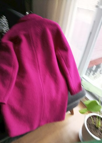 Koton Tek Düğmeli Pembe Kadın Kaban