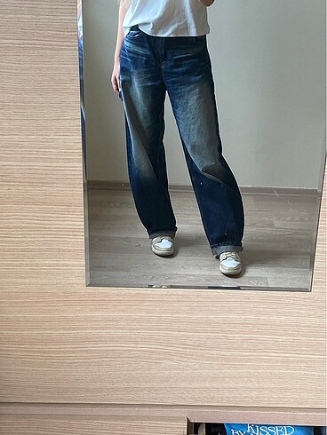 bershka wide leg balloon fit jean