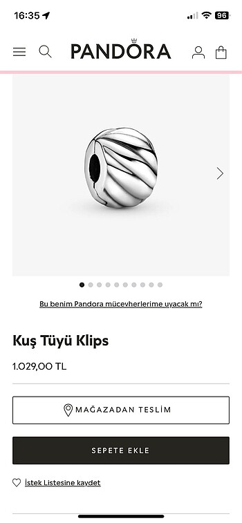 Beden Pandora Kuş Tüyü Klips