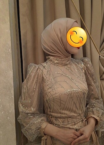 Gold renk abiye 