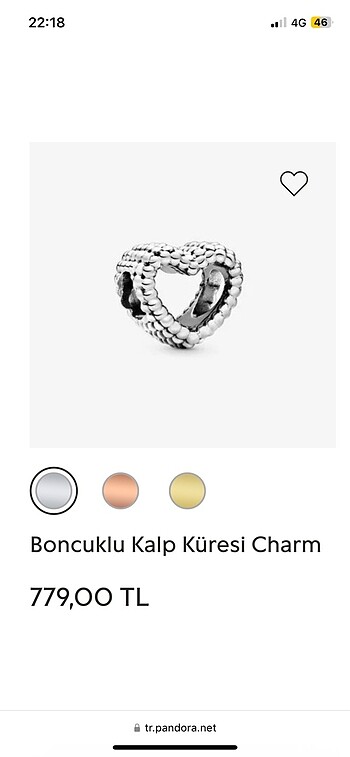 Beden pandora charm