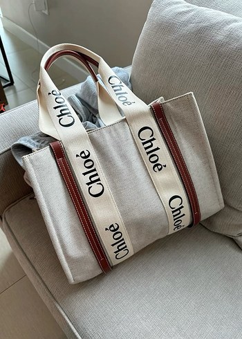 Bej Pamuklu Chloé Baskılı Kadın Çanta