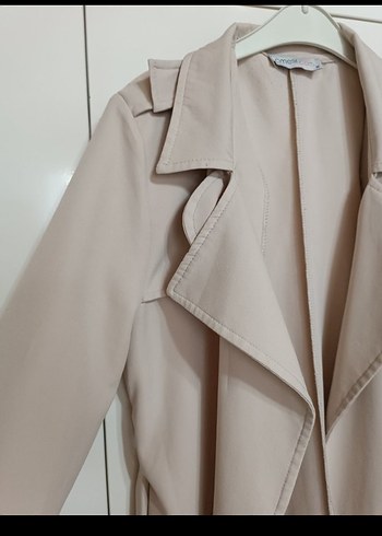 Bej Uzun Kadın Trençkot - Görsel 2