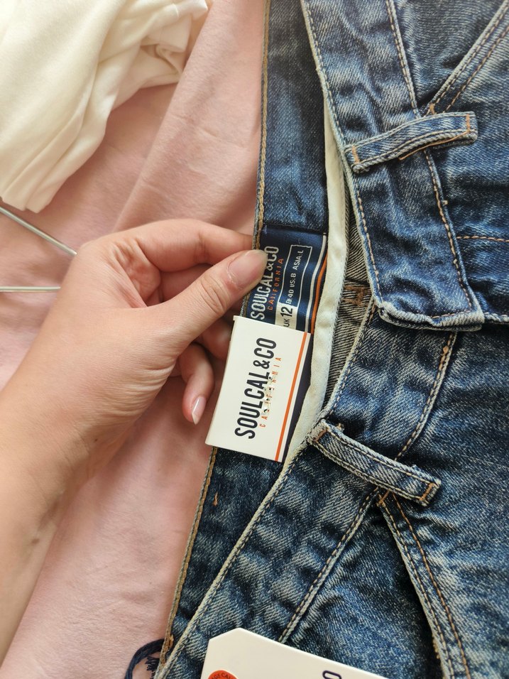 Kadın Mavi Bel Detaylı Bol Kesim Midi Kot Pantolon - Görsel 2