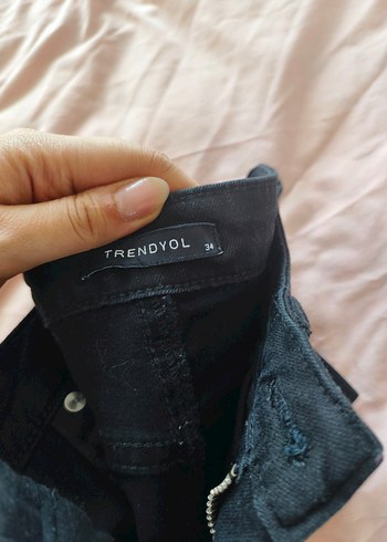 Siyah Normal Boy Kadın Denim Pantolon - Görsel 2