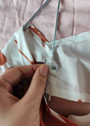 Kadın Kahverengi Bağlama Desenli Mini Tulum - Görsel 3