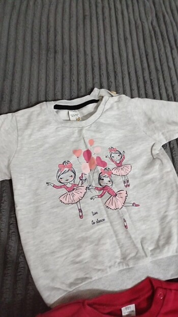 LC Waikiki 18-24 ay kız bebek sweatshirt ikili