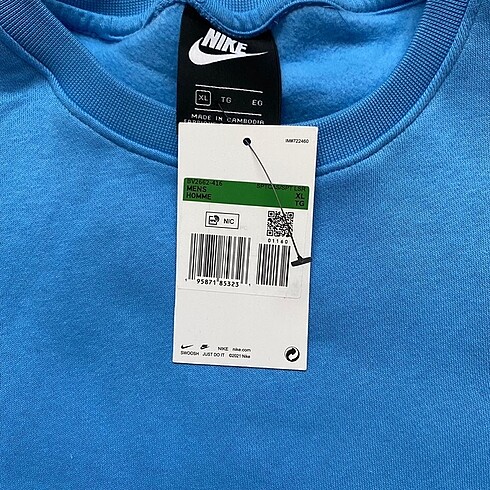 xl Beden mavi Renk Nike Club Fleece Swet