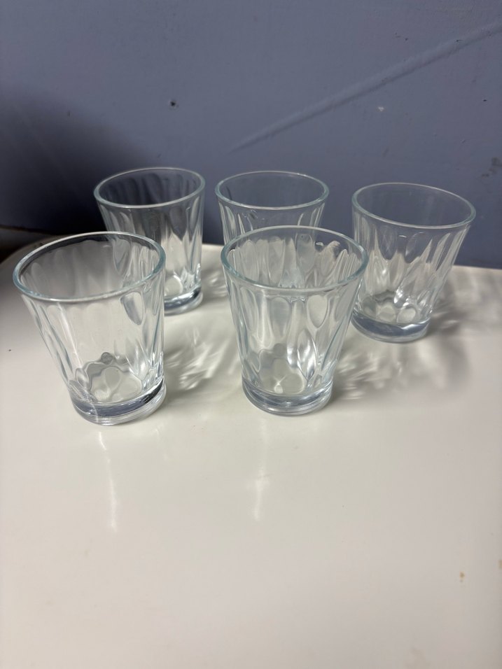 5 Adet Şeffaf Desenli meşrubat Cam Bardak Seti - Görsel 2