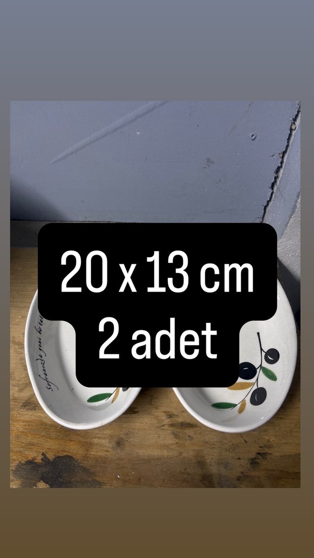 2 Adet Zeytinlik Seramik Tabaklar - Görsel 3