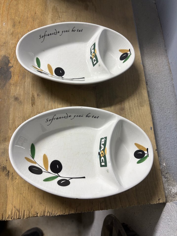 2 Adet Zeytinlik Seramik Tabaklar - Görsel 2
