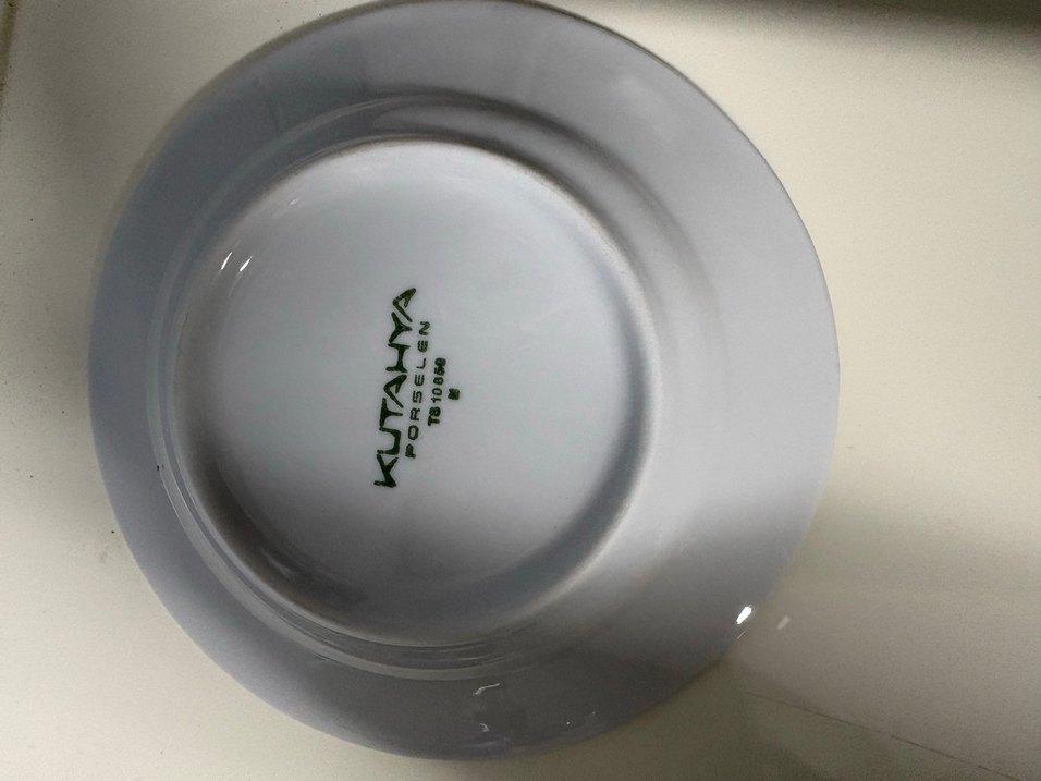 Kütahya porselen 2'li Fincan ve Tabak Seti - Görsel 3