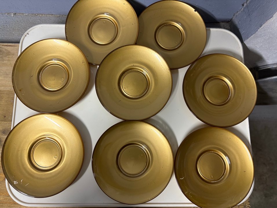 Parlak Altın Renk 8'lu Tabak Seti - Görsel 2