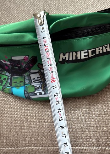 Minecraft Baskılı Yeşil Bel Çantası zara - Görsel 7
