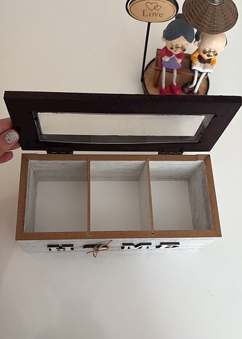 Beden Beyaz Ahşap HOME Dekoratif Kutu