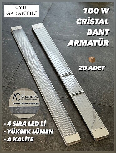 100w led bant armatür 120 cm 20adet