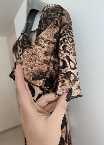 38 Beden Leopar Desenli Tunik