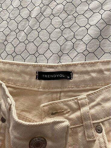 34 Beden Trendyolmilla Krem Pantolon